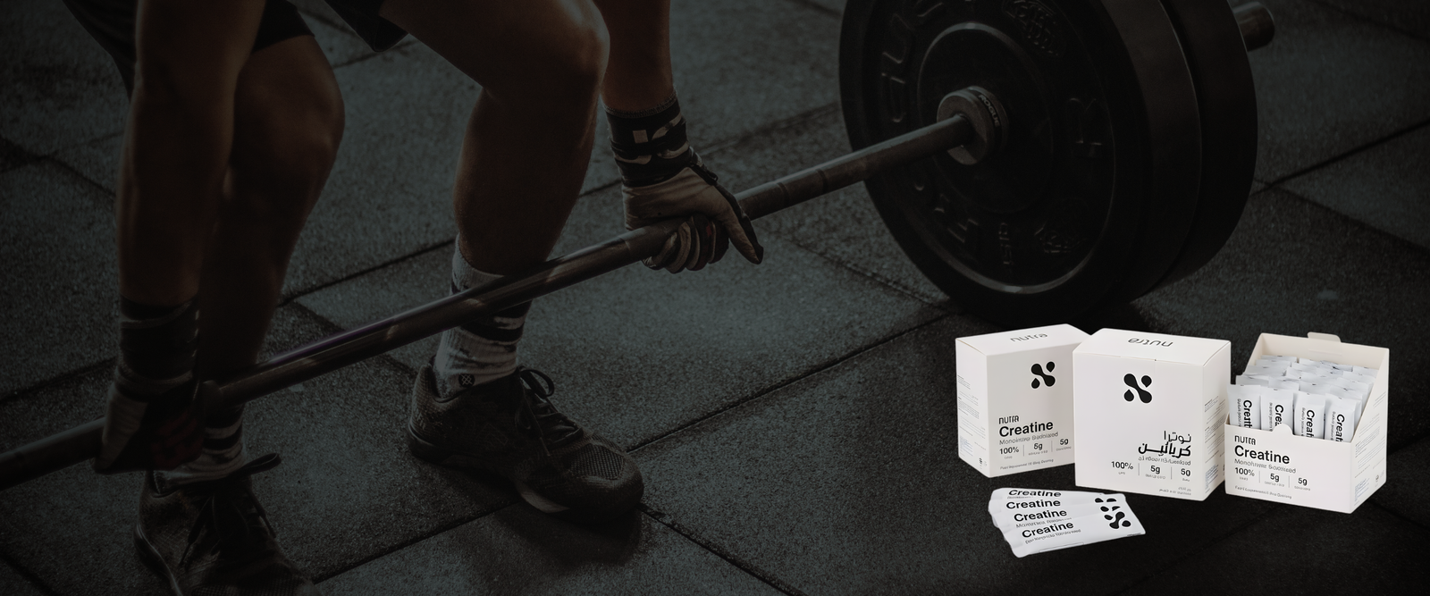 Athlete training with a barbell